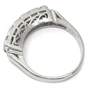 ノンブランド NON BRAND ダイヤモンド 5粒 0.67ct プラチナシルバー Pt900 ダイヤモンド リング 指輪 プラチナ Pt900 造幣局検定マーク 一文字リング 5P 5石 10号