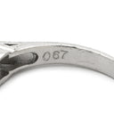 ノンブランド NON BRAND ダイヤモンド 5粒 0.67ct プラチナシルバー Pt900 ダイヤモンド リング 指輪 プラチナ Pt900 造幣局検定マーク 一文字リング 5P 5石 10号
