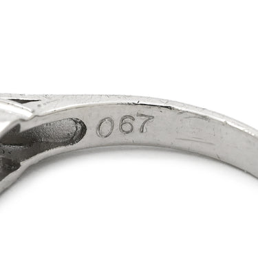 ノンブランド NON BRAND ダイヤモンド 5粒 0.67ct プラチナシルバー Pt900 ダイヤモンド リング 指輪 プラチナ Pt900 造幣局検定マーク 一文字リング 5P 5石 10号