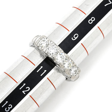 ノンブランド NON BRAND ダイヤモンド 5粒 0.67ct プラチナシルバー Pt900 ダイヤモンド リング 指輪 プラチナ Pt900 造幣局検定マーク 一文字リング 5P 5石 10号