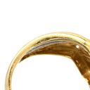 ノンブランド NON BRAND ダイヤモンド 0.50ct デザインリング イエローゴールド×プラチナシルバー K18YG ダイヤモンド PT900 リング 指輪 18K 750 YG プラチナ900 コンビ ウエーブ ツイスト 11号