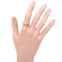 ノンブランド NON BRAND ダイヤモンド 0.50ct デザインリング イエローゴールド×プラチナシルバー K18YG ダイヤモンド PT900 リング 指輪 18K 750 YG プラチナ900 コンビ ウエーブ ツイスト 11号