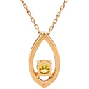 ノンブランド NON BRAND イエローダイヤモンド 0.24ct ペンダント ピンクゴールド K18PG ダイヤモンド ネックレス 1石 1粒 ラウンドブリリアントカット 18K 750 PG