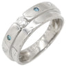 ノンブランド NON BRAND ダイヤモンド 0.18ct デザインリング プラチナシルバー Pt900 ダイヤモンド リング 指輪 プラチナ900 名前・年の刻印入り 9.5号