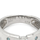 ノンブランド NON BRAND ダイヤモンド 0.18ct デザインリング プラチナシルバー Pt900 ダイヤモンド リング 指輪 プラチナ900 名前・年の刻印入り 9.5号