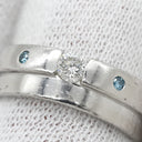 ノンブランド NON BRAND ダイヤモンド 0.18ct デザインリング プラチナシルバー Pt900 ダイヤモンド リング 指輪 プラチナ900 名前・年の刻印入り 9.5号