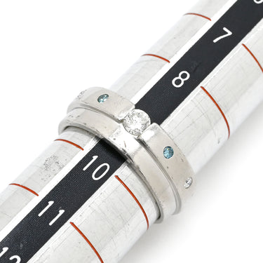 ノンブランド NON BRAND ダイヤモンド 0.18ct デザインリング プラチナシルバー Pt900 ダイヤモンド リング 指輪 プラチナ900 名前・年の刻印入り 9.5号