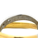 ノンブランド NON BRAND ダイヤモンド 0.30ct デザインリング イエローゴールド×プラチナシルバー K18YG Pt900 ダイヤモンド リング 指輪 18K 750 YG プラチナ900 コンビ クロス 8P 8石 10号