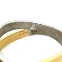 ノンブランド NON BRAND ダイヤモンド 0.30ct デザインリング イエローゴールド×プラチナシルバー K18YG Pt900 ダイヤモンド リング 指輪 18K 750 YG プラチナ900 コンビ クロス 8P 8石 10号