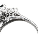 ノンブランド NON BRAND サファイア 0.53ct ダイヤモンド ブルー×プラチナシルバー Pt900 サファイア ダイヤモンド リング 指輪 青 プラチナ900 オーバルミックスカット 11号