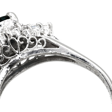 ノンブランド NON BRAND サファイア 0.53ct ダイヤモンド ブルー×プラチナシルバー Pt900 サファイア ダイヤモンド リング 指輪 青 プラチナ900 オーバルミックスカット 11号