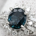 ノンブランド NON BRAND サファイア 0.53ct ダイヤモンド ブルー×プラチナシルバー Pt900 サファイア ダイヤモンド リング 指輪 青 プラチナ900 オーバルミックスカット 11号