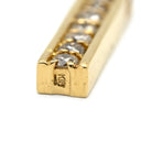 ノンブランド NON BRAND ダイヤ 0.30ct バー イエローゴールド K18YG ダイヤモンド ペンダントトップ 18K 750 YG ネックレストップ 7P 7石 ラウンドブリリアント