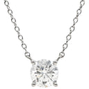ウィスプ WISP ダイヤモンド 0.546ct プラチナシルバー Pt900 ダイヤモンド Pt850(チェーン) ネックレス 1Pダイヤ プラチナ Pt ブリリアントカット