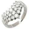 ノンブランド NON BRAND ダイヤモンド 1.08ct デザインリング プラチナシルバー Pt900 ダイヤモンド リング 指輪 プラチナ900 V字 Vライン ラウンドブリリアント 9.5号