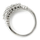 ノンブランド NON BRAND ダイヤモンド 1.08ct デザインリング プラチナシルバー Pt900 ダイヤモンド リング 指輪 プラチナ900 V字 Vライン ラウンドブリリアント 9.5号