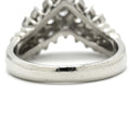 ノンブランド NON BRAND ダイヤモンド 1.08ct デザインリング プラチナシルバー Pt900 ダイヤモンド リング 指輪 プラチナ900 V字 Vライン ラウンドブリリアント 9.5号