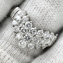 ノンブランド NON BRAND ダイヤモンド 1.08ct デザインリング プラチナシルバー Pt900 ダイヤモンド リング 指輪 プラチナ900 V字 Vライン ラウンドブリリアント 9.5号