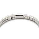 ノンブランド NON BRAND ダイヤ 5粒 5P プラチナシルバー Pt950 ダイヤモンド リング 指輪 Pt950 アシンメトリーライン スリムリング 7号