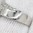 ノンブランド NON BRAND ダイヤ 0.3ct プラチナシルバー Pt900 ダイヤモンド リング 指輪 プラチナ パヴェ クロス ウェーブ ボリューム 幅広 マット仕上げ 12号