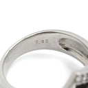 ノンブランド NON BRAND ダイヤ 0.3ct プラチナシルバー Pt900 ダイヤモンド リング 指輪 プラチナ パヴェ クロス ウェーブ ボリューム 幅広 マット仕上げ 12号