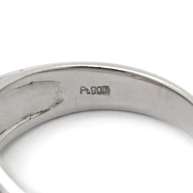 ノンブランド NON BRAND ダイヤ 0.3ct プラチナシルバー Pt900 ダイヤモンド リング 指輪 プラチナ パヴェ クロス ウェーブ ボリューム 幅広 マット仕上げ 12号