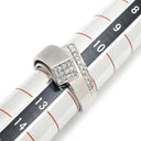 ノンブランド NON BRAND ダイヤ 0.3ct プラチナシルバー Pt900 ダイヤモンド リング 指輪 プラチナ パヴェ クロス ウェーブ ボリューム 幅広 マット仕上げ 12号