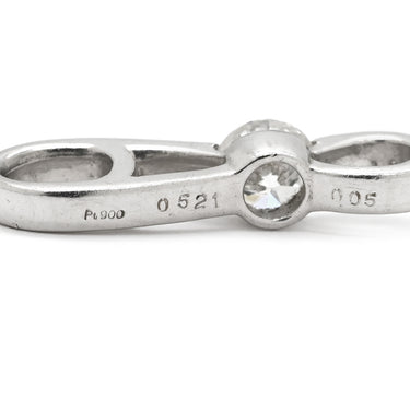 ノンブランド NON BRAND ダイヤモンド 0.521ct プラチナシルバー Pt900 ダイヤモンド ペンダントトップ プラチナ900 ネックレストップ 1粒 メレ ラウンドブリリアント