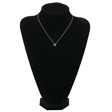 ノンブランド NON BRAND ハートモチーフ ダイヤ ペンダント ホワイトゴールド K18WG ダイヤモンド ネックレス 6P 6石 18K 750 WG