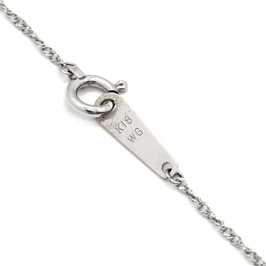 ノンブランド NON BRAND ハートモチーフ ダイヤ ペンダント ホワイトゴールド K18WG ダイヤモンド ネックレス 6P 6石 18K 750 WG