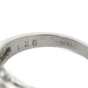 ノンブランド NON BRAND ルビー 1.26ct ダイヤモンド レッド×プラチナシルバー Pt900 ルビー ダイヤモンド リング 指輪 赤 1石 1粒 プラチナ900 オーバルカボション 7号