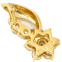 ノンブランド NON BRAND ダイヤ 0.50 フラワーモチーフ イエローゴールド K18YG ダイヤモンド ペンダントトップ 18K 750 YG ネックレストップ 花 10粒 10石