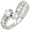 ノンブランド NON BRAND ダイヤモンド 1.02ct デザインリング プラチナシルバー Pt900 ダイヤモンド リング 指輪 プラチナ900 10粒 10石 ラウンドブリリアント 16.5号