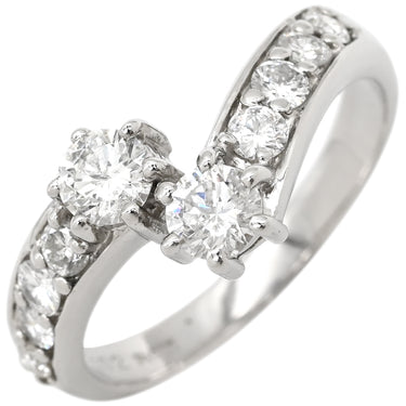 ノンブランド NON BRAND ダイヤモンド 1.02ct デザインリング プラチナシルバー Pt900 ダイヤモンド リング 指輪 プラチナ900 10粒 10石 ラウンドブリリアント 16.5号
