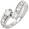 ノンブランド NON BRAND ダイヤモンド 1.02ct デザインリング プラチナシルバー Pt900 ダイヤモンド リング 指輪 プラチナ900 10粒 10石 ラウンドブリリアント 16.5号