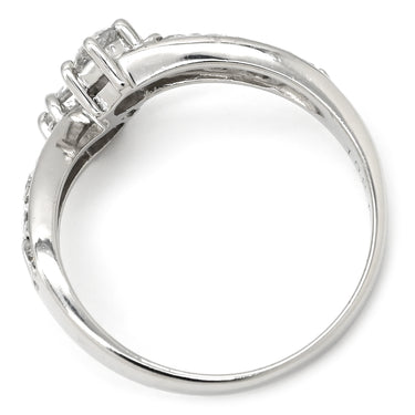 ノンブランド NON BRAND ダイヤモンド 1.02ct デザインリング プラチナシルバー Pt900 ダイヤモンド リング 指輪 プラチナ900 10粒 10石 ラウンドブリリアント 16.5号
