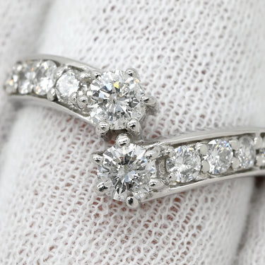ノンブランド NON BRAND ダイヤモンド 1.02ct デザインリング プラチナシルバー Pt900 ダイヤモンド リング 指輪 プラチナ900 10粒 10石 ラウンドブリリアント 16.5号