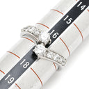 ノンブランド NON BRAND ダイヤモンド 1.02ct デザインリング プラチナシルバー Pt900 ダイヤモンド リング 指輪 プラチナ900 10粒 10石 ラウンドブリリアント 16.5号