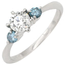 ノンブランド NON BRAND ダイヤモンド 0.365ct プラチナシルバー Pt900 ダイヤモンド リング 指輪 プラチナ900 3粒 3石 ラウンドブリリアント VS1 8号