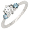 ノンブランド NON BRAND ダイヤモンド 0.365ct プラチナシルバー Pt900 ダイヤモンド リング 指輪 プラチナ900 3粒 3石 ラウンドブリリアント VS1 8号