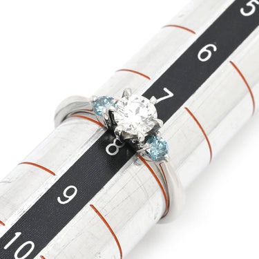 ノンブランド NON BRAND ダイヤモンド 0.365ct プラチナシルバー Pt900 ダイヤモンド リング 指輪 プラチナ900 3粒 3石 ラウンドブリリアント VS1 8号