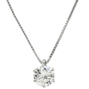 ノンブランド NON BRAND ダイヤモンド 1.351ct プラチナシルバー Pt950 ダイヤモンド Pt850（チェーン） ネックレス プラチナ 1P 1石 1粒 6本爪 ソリティア ベネチアンチェーン