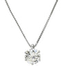 ノンブランド NON BRAND ダイヤモンド 1.351ct プラチナシルバー Pt950 ダイヤモンド Pt850（チェーン） ネックレス プラチナ 1P 1石 1粒 6本爪 ソリティア ベネチアンチェーン