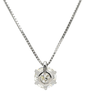 ノンブランド NON BRAND ダイヤモンド 1.351ct プラチナシルバー Pt950 ダイヤモンド Pt850（チェーン） ネックレス プラチナ 1P 1石 1粒 6本爪 ソリティア ベネチアンチェーン