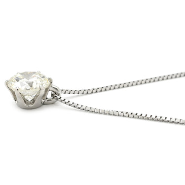ノンブランド NON BRAND ダイヤモンド 1.351ct プラチナシルバー Pt950 ダイヤモンド Pt850（チェーン） ネックレス プラチナ 1P 1石 1粒 6本爪 ソリティア ベネチアンチェーン