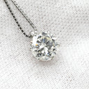ノンブランド NON BRAND ダイヤモンド 1.351ct プラチナシルバー Pt950 ダイヤモンド Pt850（チェーン） ネックレス プラチナ 1P 1石 1粒 6本爪 ソリティア ベネチアンチェーン