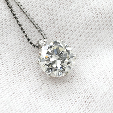 ノンブランド NON BRAND ダイヤモンド 1.351ct プラチナシルバー Pt950 ダイヤモンド Pt850（チェーン） ネックレス プラチナ 1P 1石 1粒 6本爪 ソリティア ベネチアンチェーン