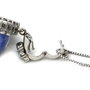 ノンブランド NON BRAND スターサファイア 40.3ct ダイヤ ブルー×プラチナシルバー Pt900 サファイア ダイヤモンド PT850(チェーン) ネックレス スリランカ産 大粒 1石 青 プラチナ900 オーバルカボションカット