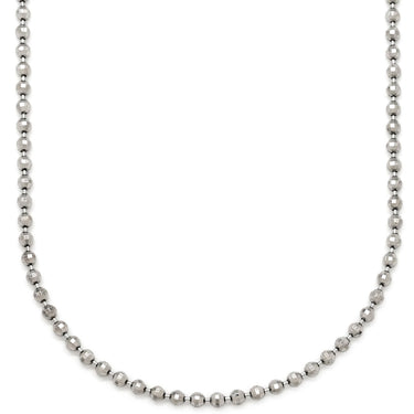 ノンブランド NON BRAND ボールチェーン 60cm ホワイトゴールド K18WG ネックレス 18K 18金 750 WG ロングネックレス
