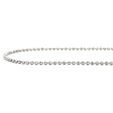 ノンブランド NON BRAND ボールチェーン 60cm ホワイトゴールド K18WG ネックレス 18K 18金 750 WG ロングネックレス